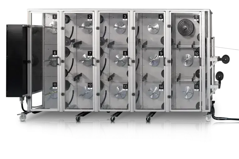 Multiple section machine from where wire is processing