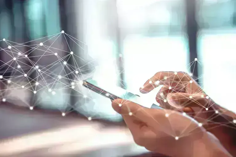 hands holding a phone